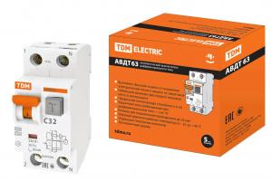 АВДТ 63 C32 30мА - Автоматический Выключатель Дифференциального тока TDM