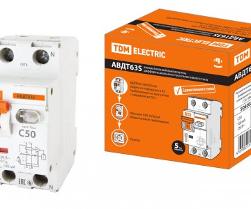 Автоматический Выключатель Дифференциального тока селективного типа АВДТ 63S C50 100мА TDM