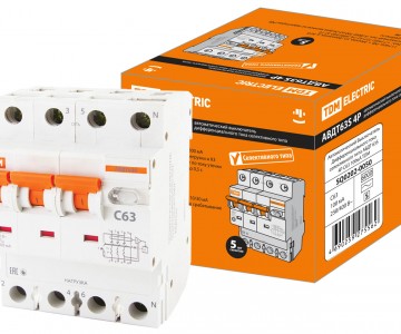 Автоматический Выключатель Дифференциального тока селективного типа АВДТ 63S 4P C63 100мА TDM