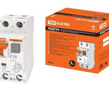 АВДТ 64 C10 30мА - Автоматический Выключатель Дифференциального тока  TDM