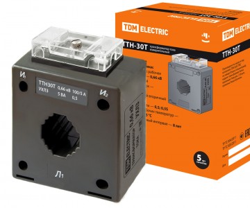 Трансформатор тока измерительный ТТН  30T/100/5-5VA/0,5 TDM