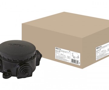 Коробка электромонтажная КЭМ 1-10-3Б ОП D78 мм IP44, 3-х рожк. (карболит) TDM