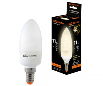 Лампа энергосберегающая КЛЛ-С-11 Вт-2700 К–Е14 TDM (mini)