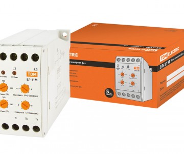 Реле контроля фаз серии ЕЛ-11М-3х380В (1п-контакт) TDM